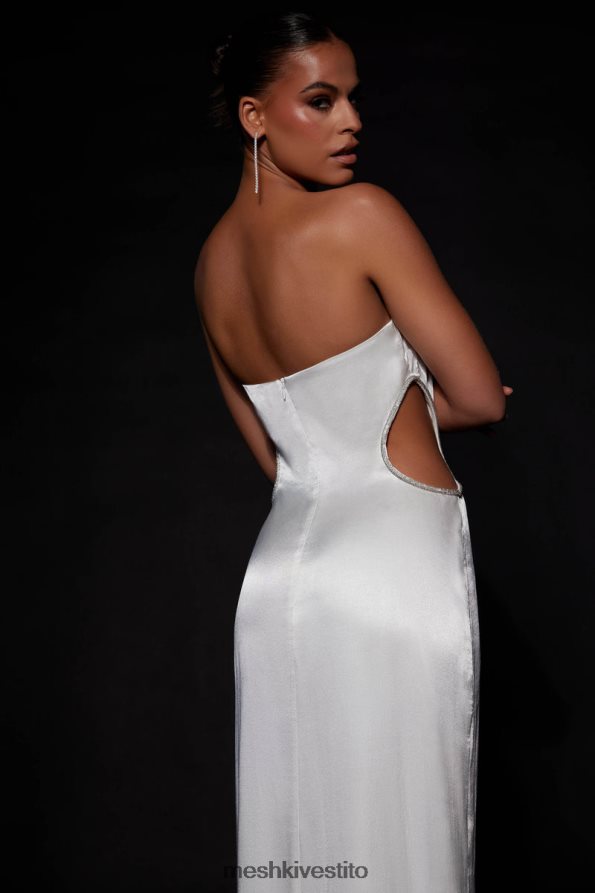 Meshki Abito maxi con taglio diamante lawry vestiario bianco 6L048P689