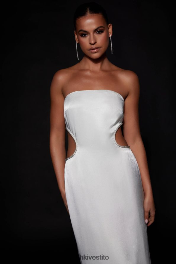 Meshki Abito maxi con taglio diamante lawry vestiario bianco 6L048P689