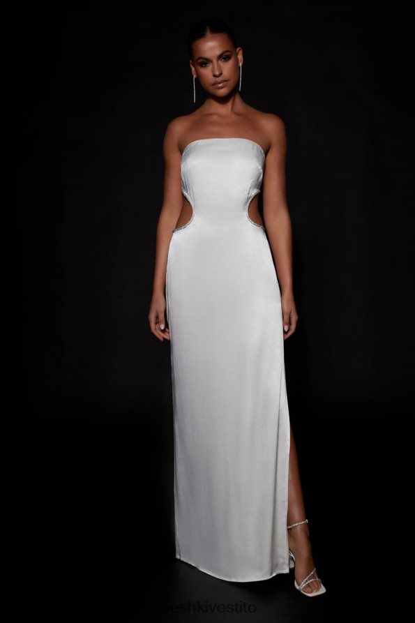 Meshki Abito maxi con taglio diamante lawry vestiario bianco 6L048P689