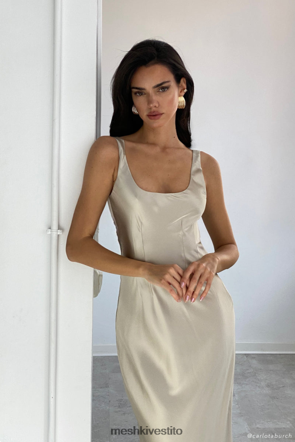 Meshki Abito maxi corsetto Arora vestiario Champagne 6L048P324