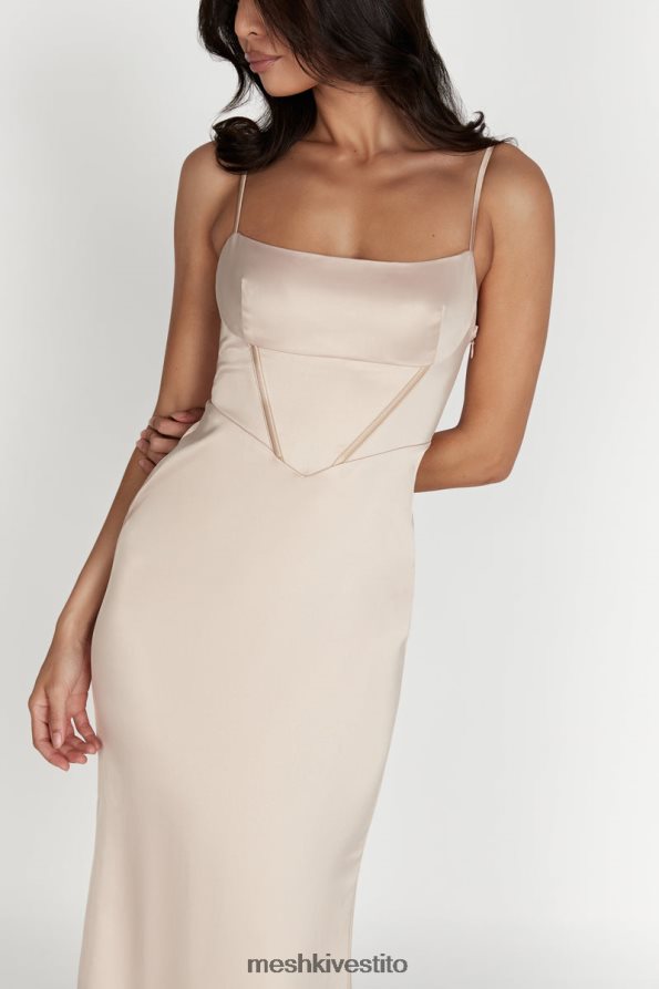 Meshki Abito maxi corsetto Desirie vestiario Champagne 6L048P471