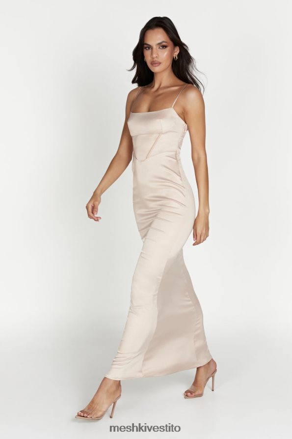 Meshki Abito maxi corsetto Desirie vestiario Champagne 6L048P471