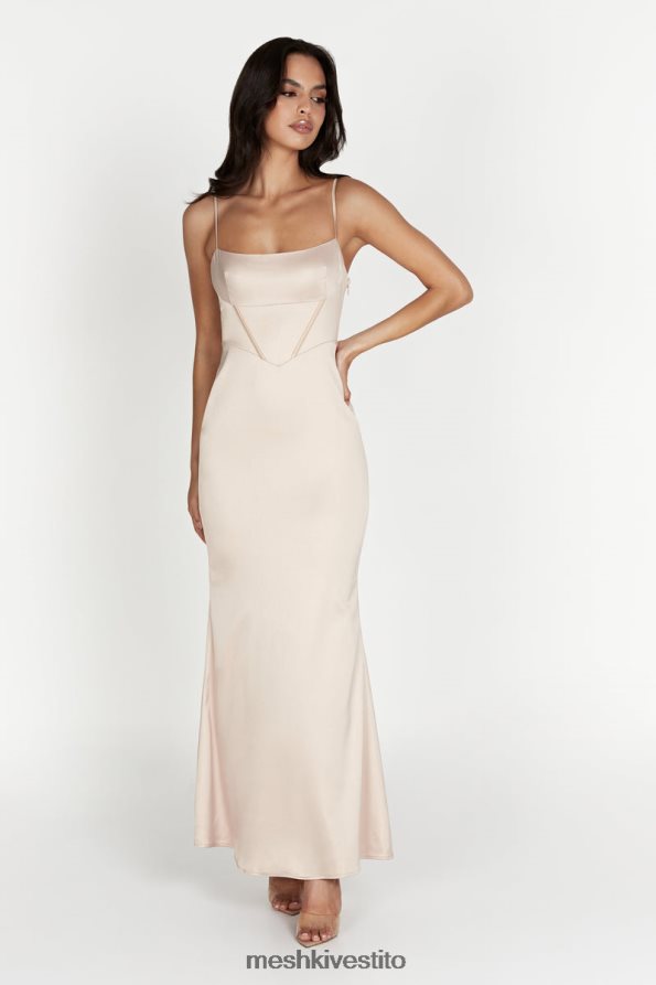 Meshki Abito maxi corsetto Desirie vestiario Champagne 6L048P471
