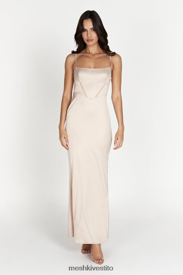 Meshki Abito maxi corsetto Desirie vestiario Champagne 6L048P471