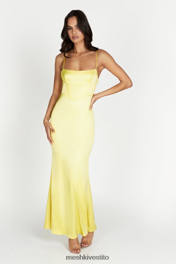 Meshki Abito maxi corsetto Desirie vestiario limone 6L048P484
