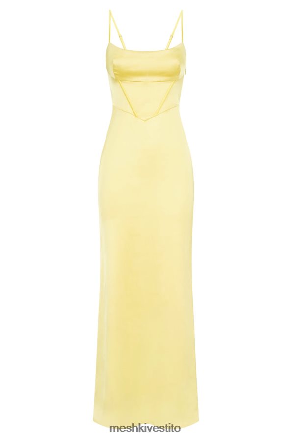 Meshki Abito maxi corsetto Desirie vestiario limone 6L048P484