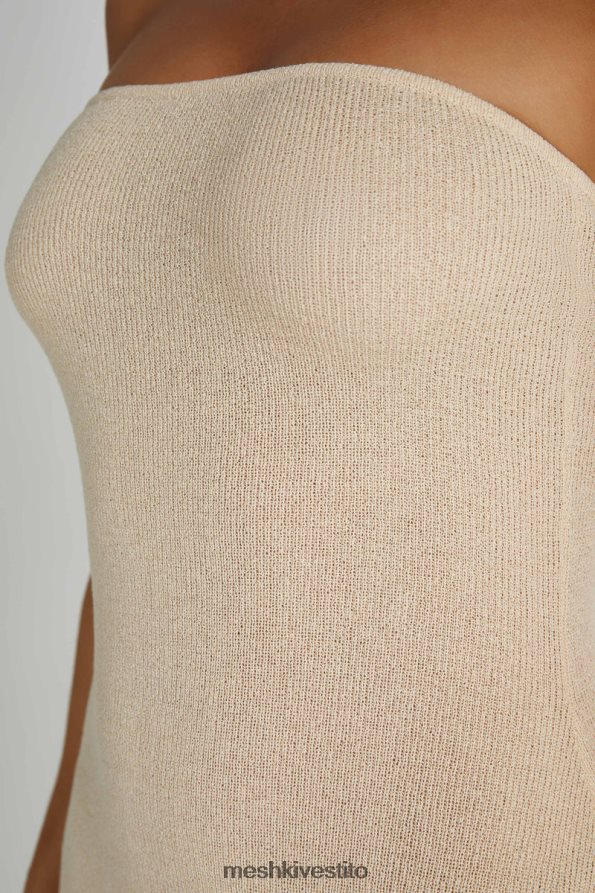 Meshki Abito maxi in maglia senza spalline Emmy vestiario grano 6L048P155