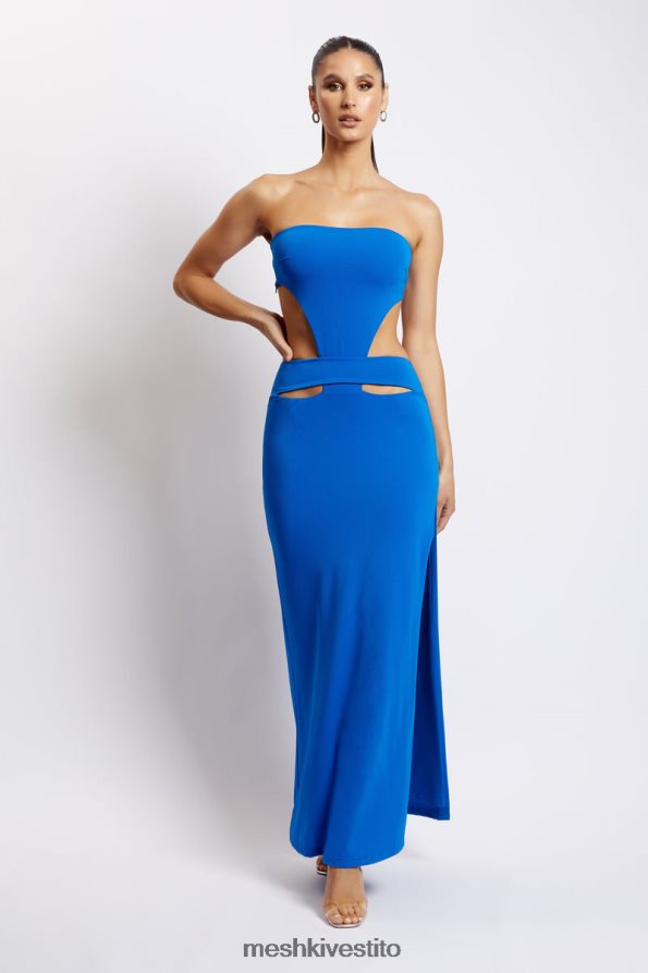 Meshki Abito maxi senza spalline Marissa con cravatta in vita vestiario blu cobalto 6L048P667