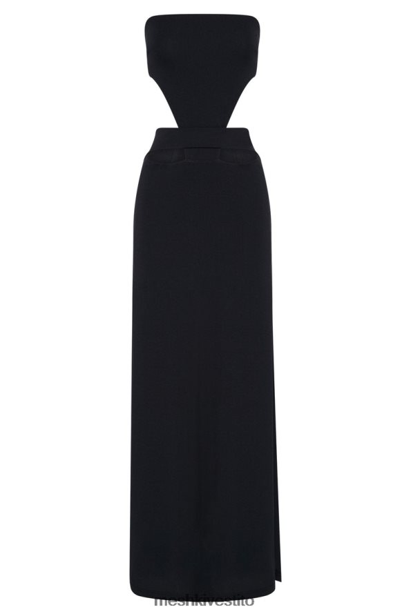 Meshki Abito maxi senza spalline Marissa con cravatta in vita vestiario nero 6L048P648