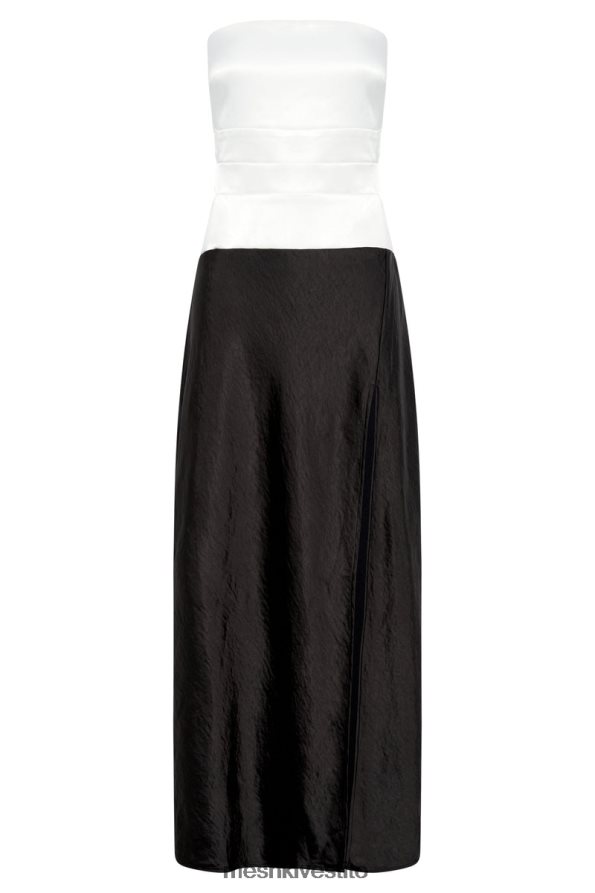 Meshki Abito maxi senza spalline bicolore di Brooklyn vestiario nero 6L048P458