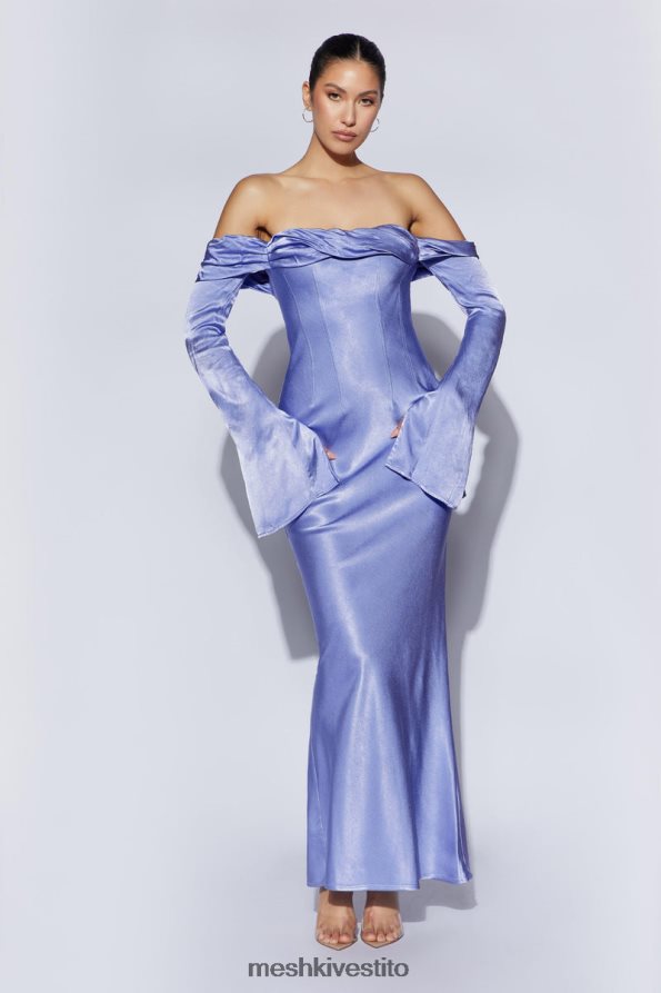 Meshki Giselle maxi abito con spalle scoperte e collo ad anello vestiario lavanda 6L048P357