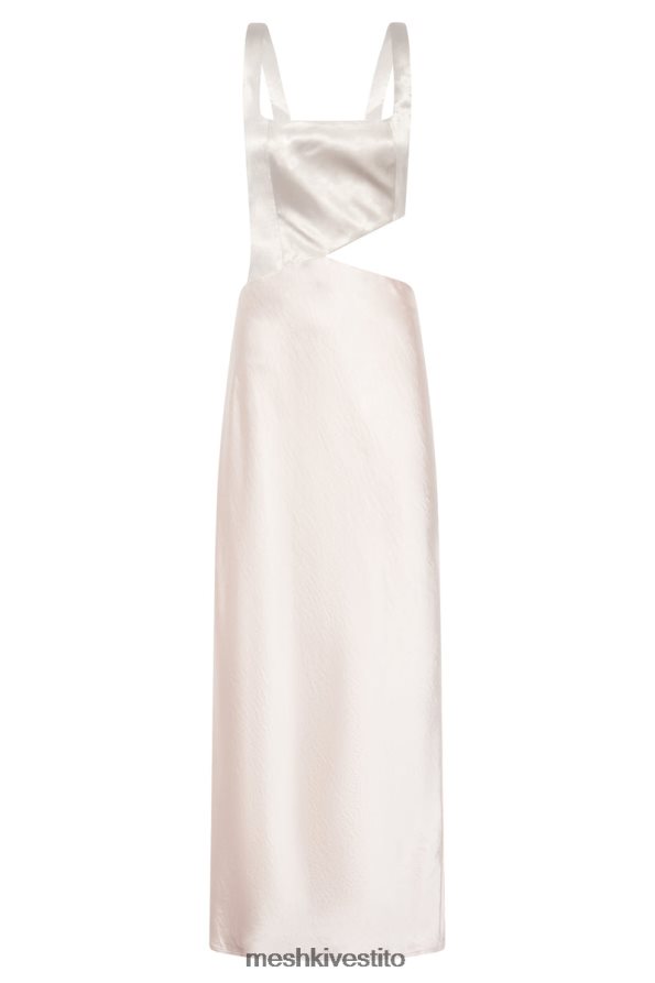 Meshki Maxi abito tagliato bicolore di Gianna vestiario rosa cipria 6L048P466