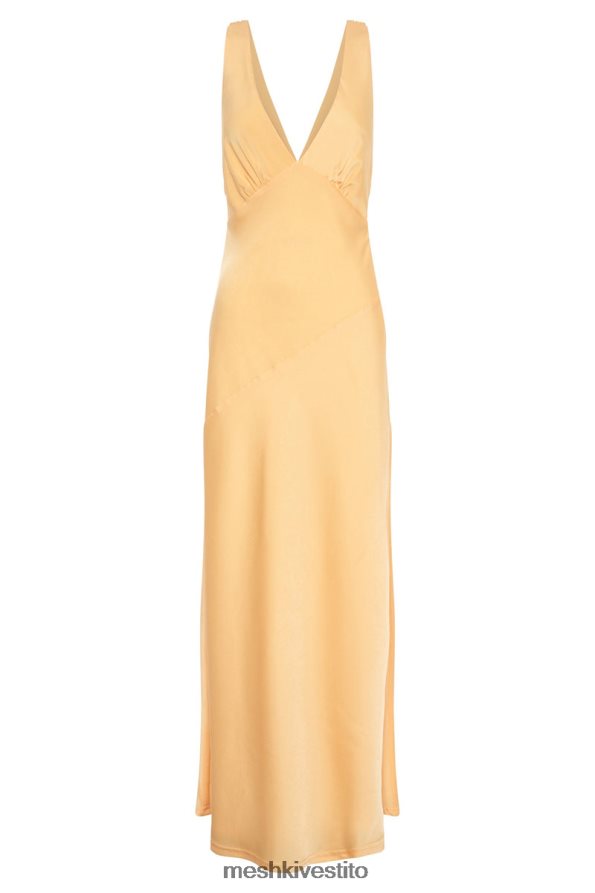 Meshki maxi abito Nadia in satin con scollo posteriore vestiario limone 6L048P11