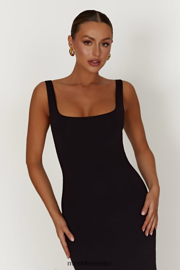 Meshki maxi abito aubree a coda di pesce vestiario nero 6L048P453