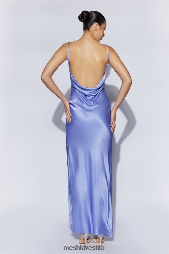 Meshki maxi abito senza schienale in giada con collo ad anello vestiario lavanda 6L048P545