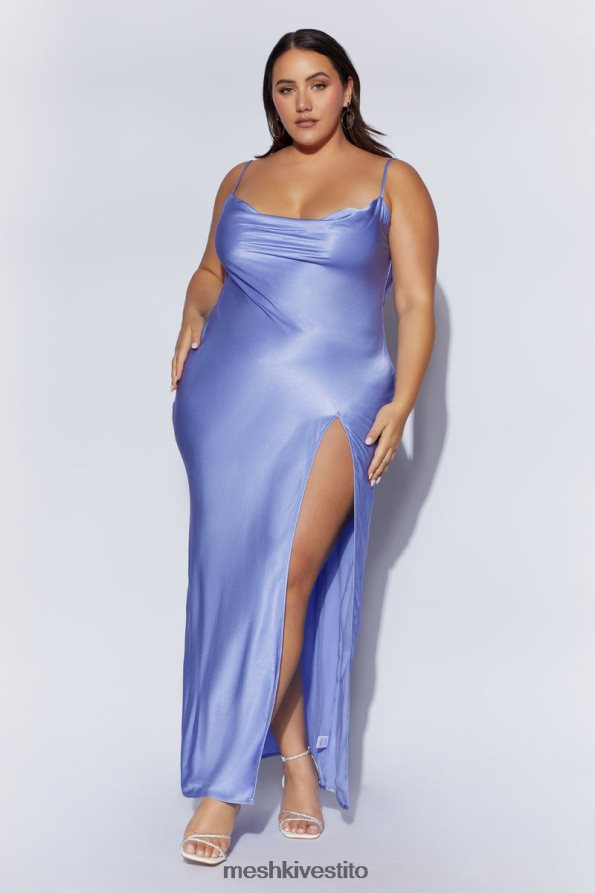 Meshki maxi abito senza schienale in giada con collo ad anello vestiario lavanda 6L048P545