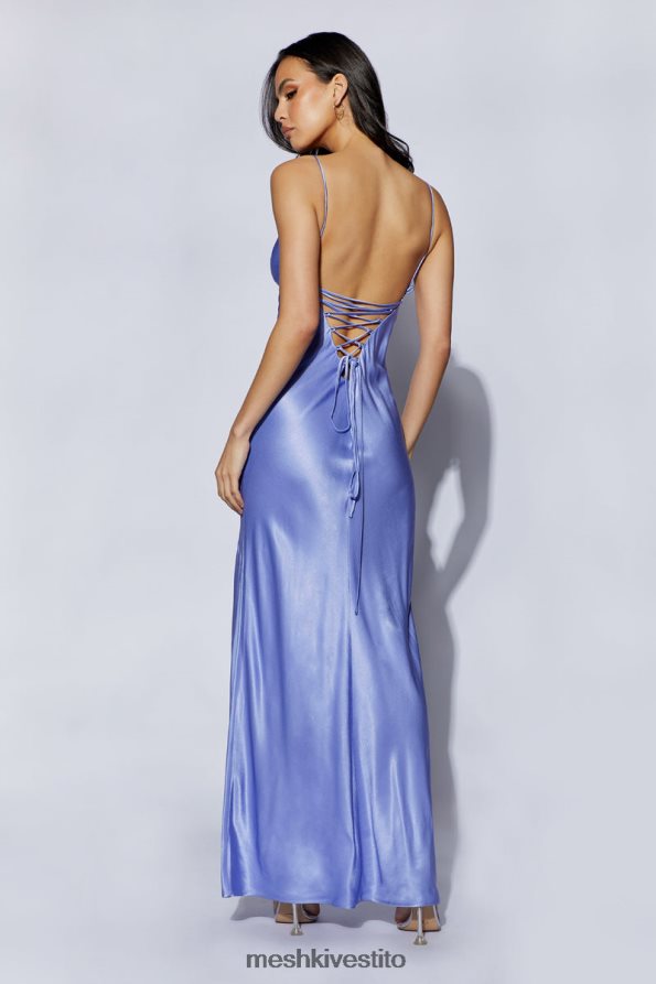 Meshki maxi abito sottoveste cora con allacciatura sul retro vestiario lavanda 6L048P473