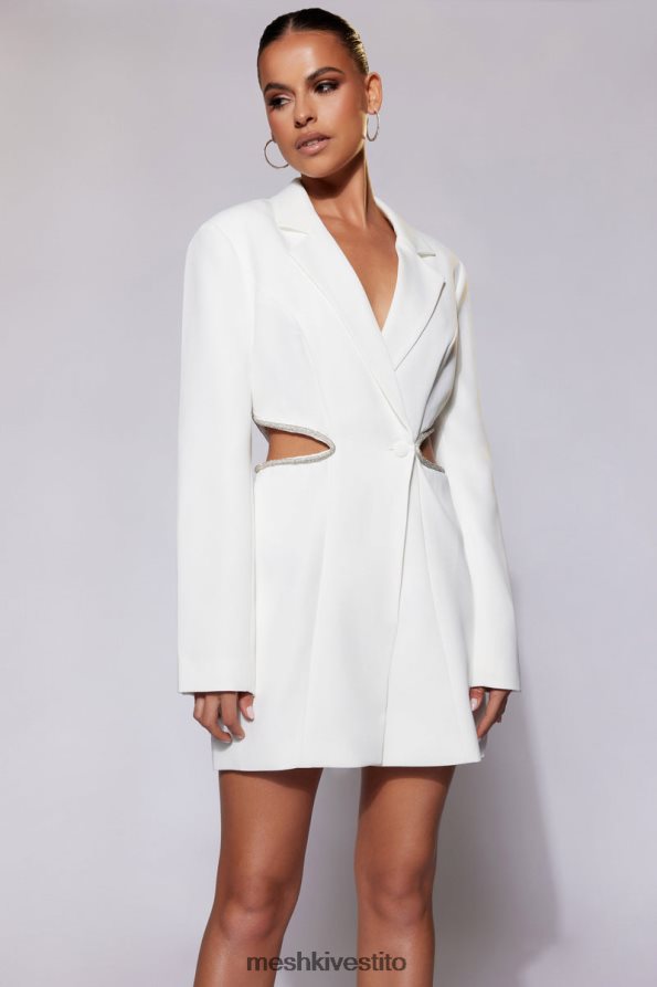 Meshki Abito blazer con taglio diamante di Shyann vestiario bianco 6L048P536