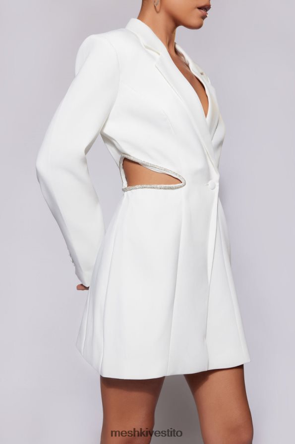 Meshki Abito blazer con taglio diamante di Shyann vestiario bianco 6L048P536