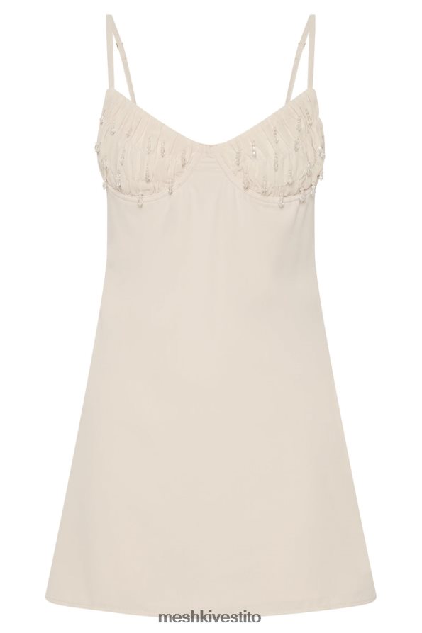Meshki Abito sottoveste con busto arricciato di Amelie vestiario crema 6L048P523