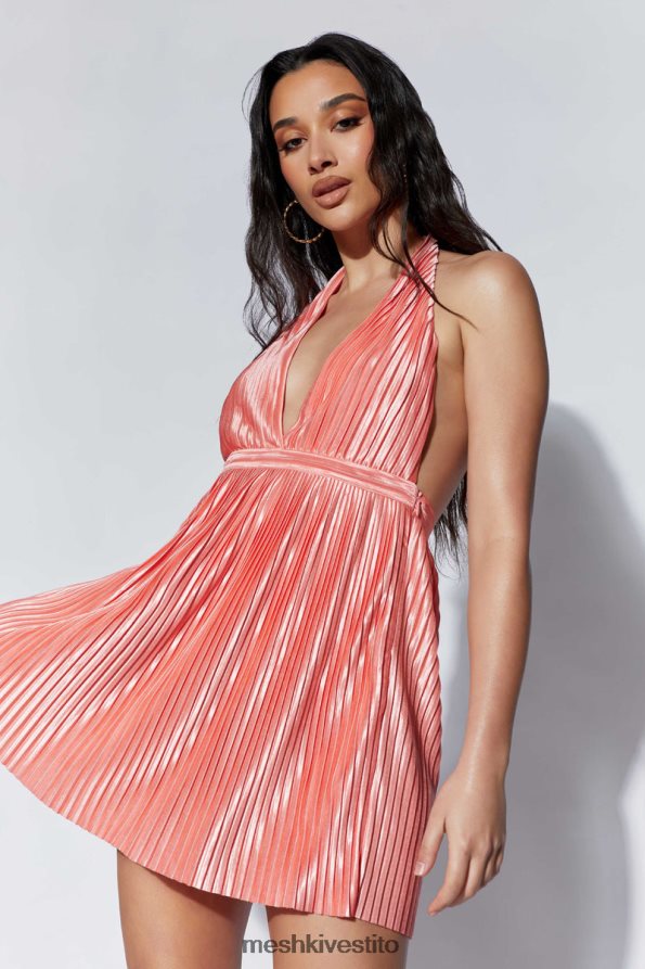 Meshki Darya miniabito plissettato alla caviglia vestiario Acqua di rose 6L048P603