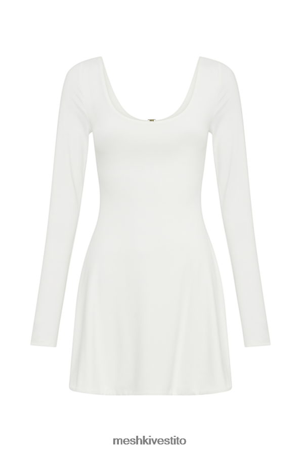 Meshki Mini abito a maniche lunghe in nylon riciclato Renee vestiario bianco 6L048P74