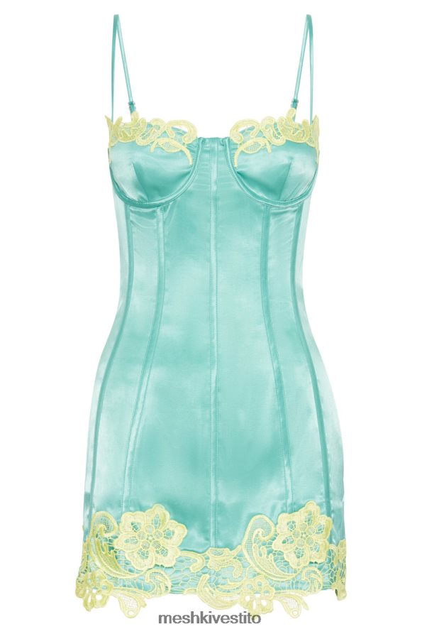 Meshki Mini abito corsetto tatiana con pizzo vestiario menta 6L048P383