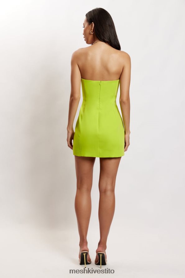 Meshki Mini abito in crêpe maci vestiario verde lime 6L048P548