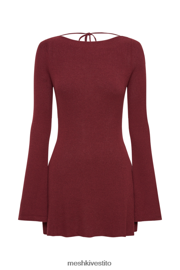 Meshki Mini abito in maglia Zahra a maniche lunghe con schiena scoperta vestiario bacca 6L048P82