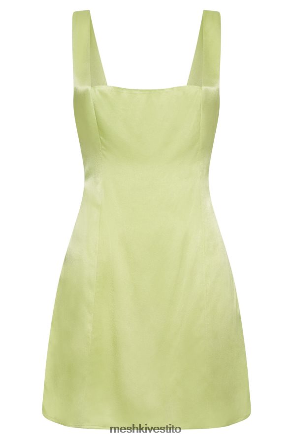 Meshki Mini abito sottoveste con laccetti sul retro vestiario verde pistacchio 6L048P723
