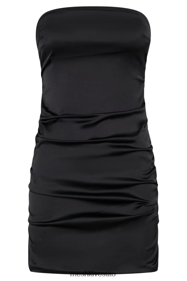 Meshki Miniabito Corinne con ruches vestiario nero 6L048P628