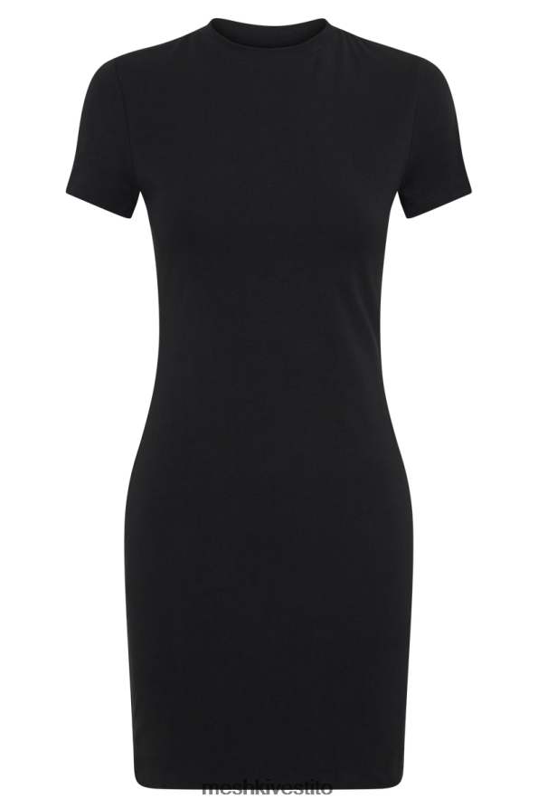 Meshki Miniabito Halston a maniche corte vestiario nero 6L048P149