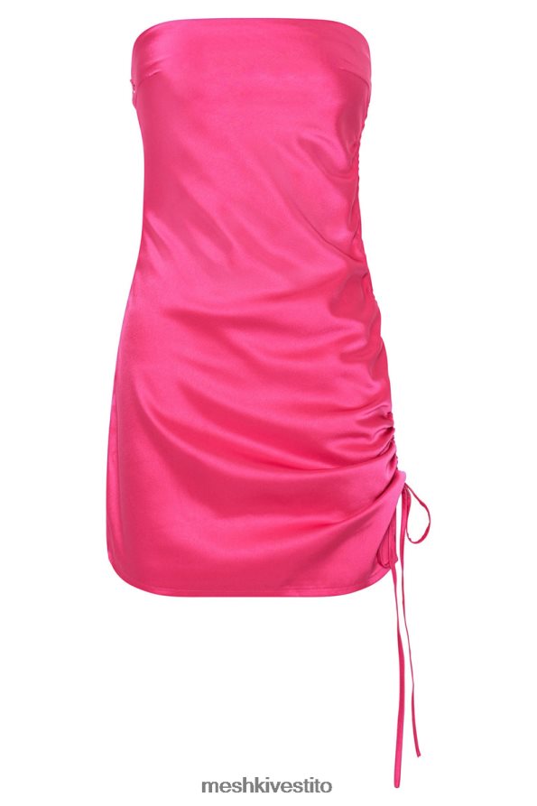 Meshki Miniabito Katia senza spalline con ruche laterali vestiario fucsia 6L048P682