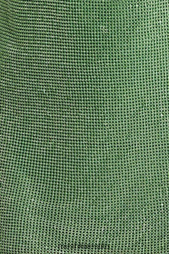 Meshki Miniabito Meilani in rete con strass e schiena scollata vestiario verde 6L048P726