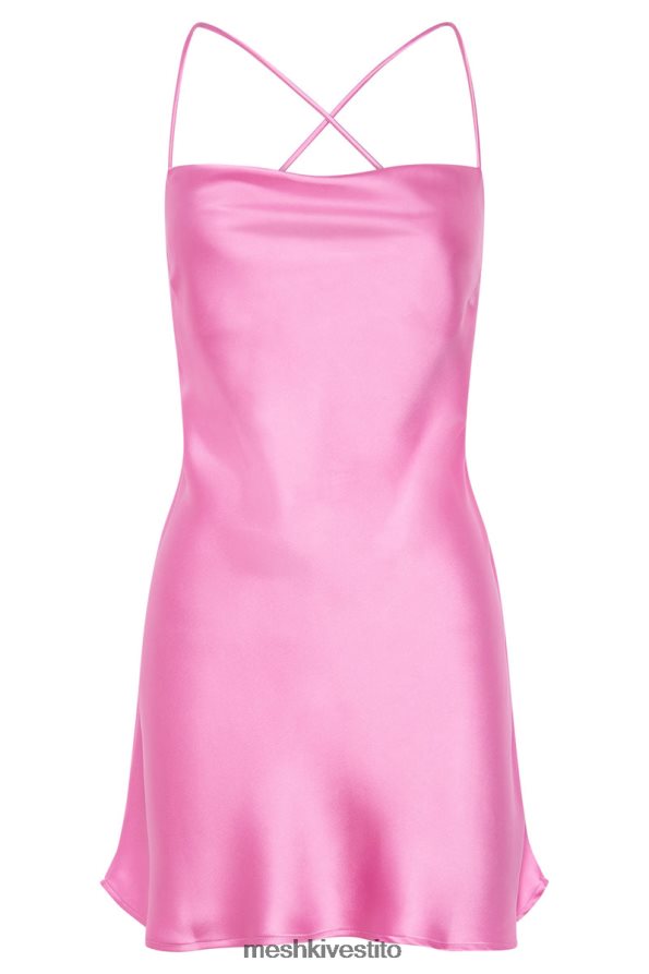 Meshki Miniabito Sydney in raso vestiario rosa gomma da masticare 6L048P409