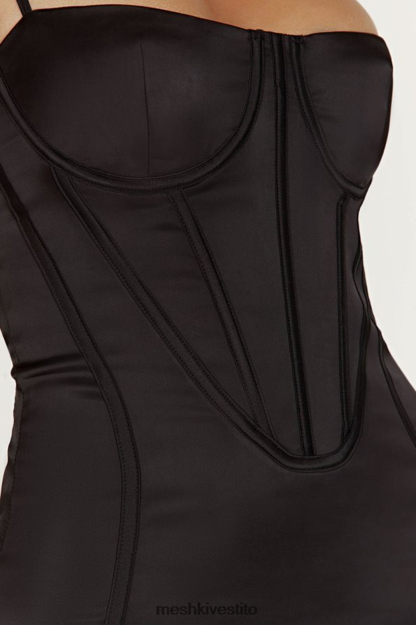 Meshki Miniabito con corsetto Bridget vestiario nero 6L048P397