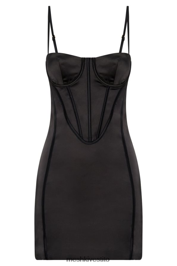 Meshki Miniabito con corsetto Bridget vestiario nero 6L048P397