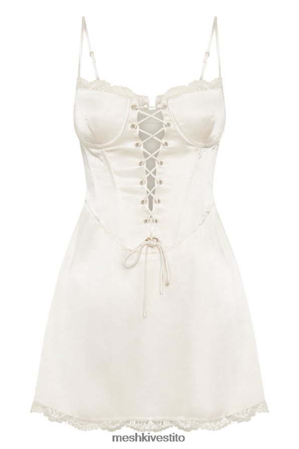 Meshki Miniabito con corsetto Kalila vestiario avorio 6L048P294