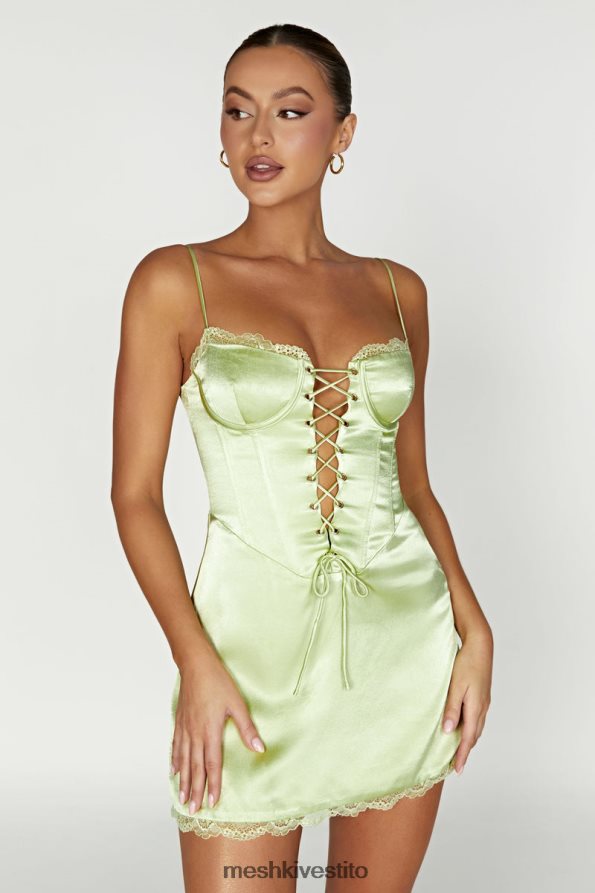 Meshki Miniabito con corsetto Kalila vestiario verde pistacchio 6L048P561