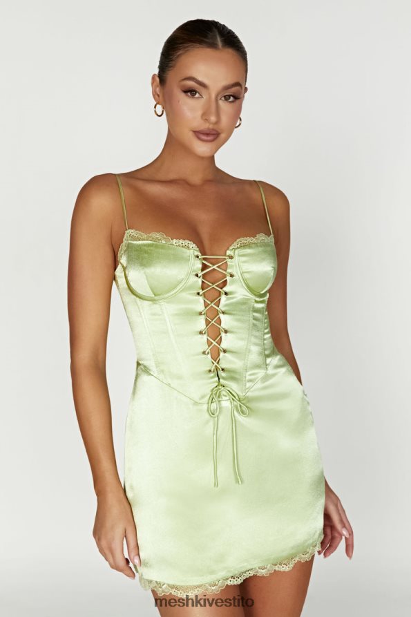 Meshki Miniabito con corsetto Kalila vestiario verde pistacchio 6L048P561