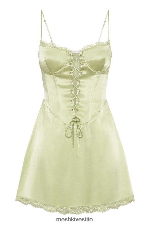 Meshki Miniabito con corsetto Kalila vestiario verde pistacchio 6L048P561