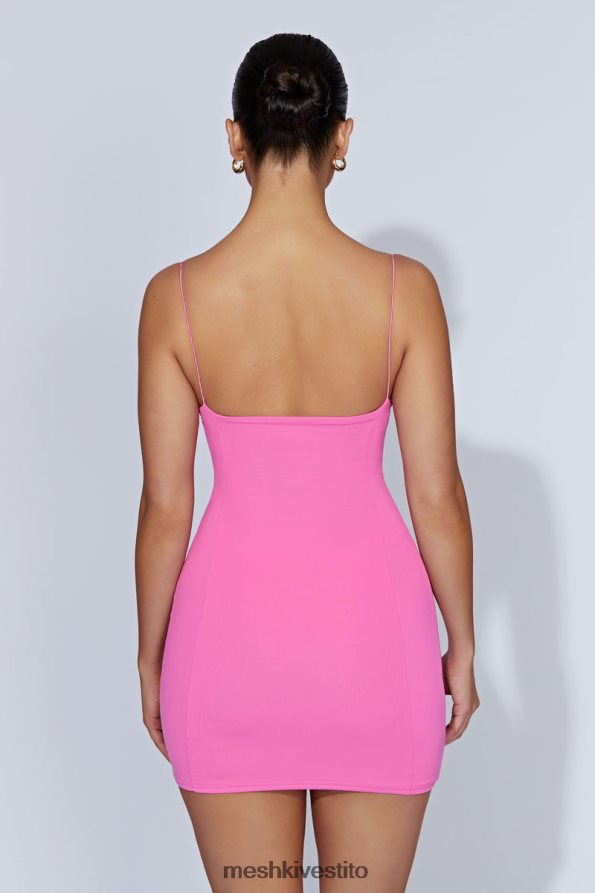 Meshki miniabito dal contorno nebbioso vestiario rosa gomma da masticare 6L048P281