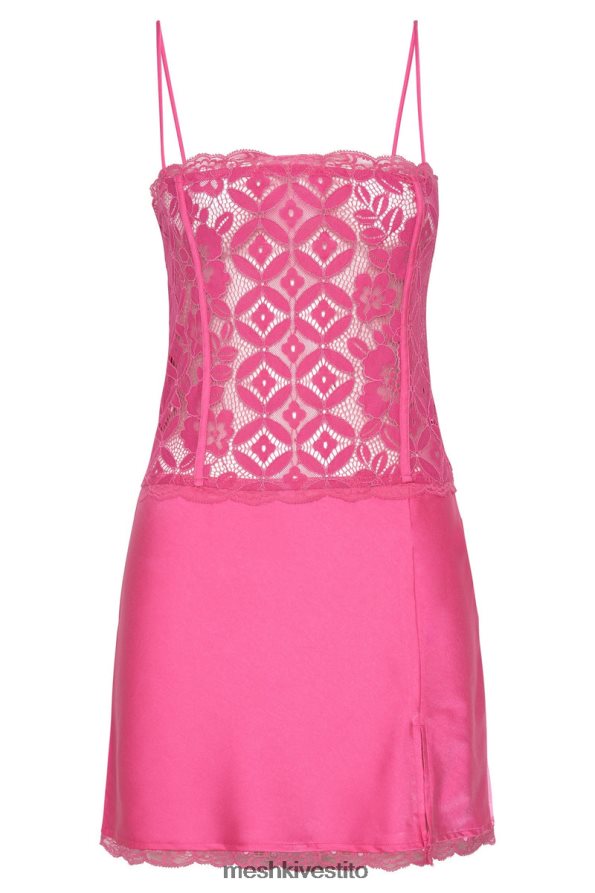 Meshki miniabito in pizzo quincy vestiario rosa gomma da masticare 6L048P654