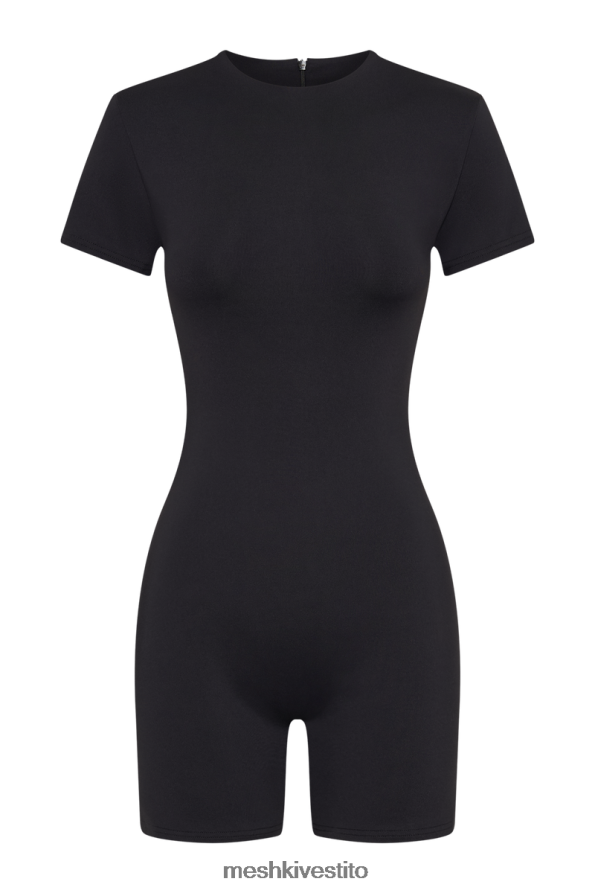 Meshki tutina francesca in nylon riciclato vestiario nero 6L048P1254