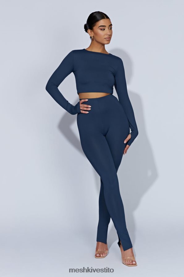 Meshki Leggings con spacco laterale Michelle vestiario marina di mezzanotte 6L048P1597