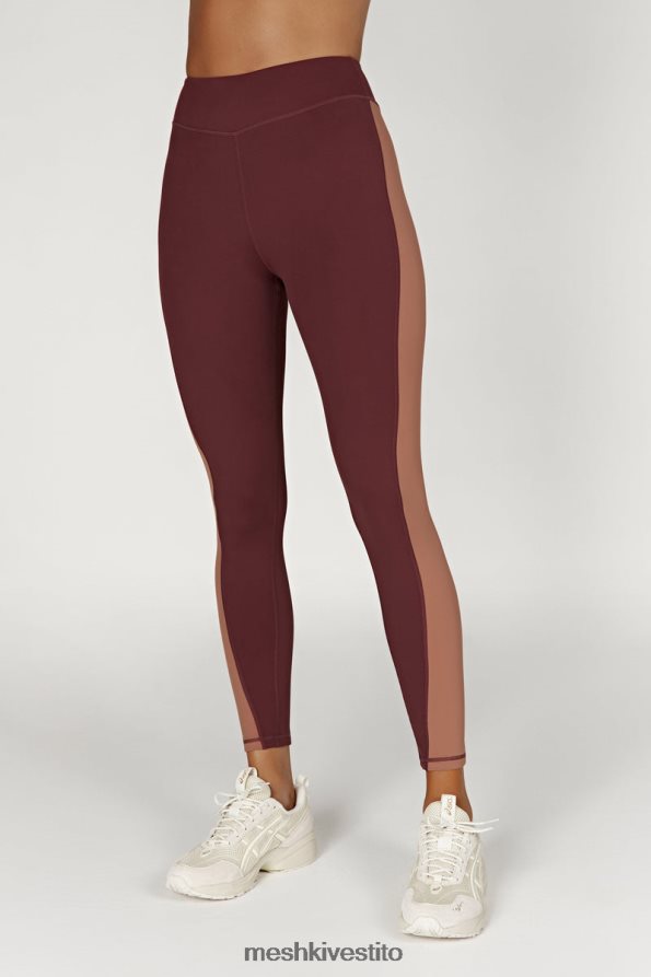 Meshki leggings libby con pannello bicolore vestiario mogano/marrone chiaro 6L048P1475