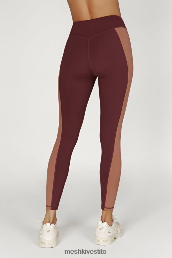 Meshki leggings libby con pannello bicolore vestiario mogano/marrone chiaro 6L048P1475