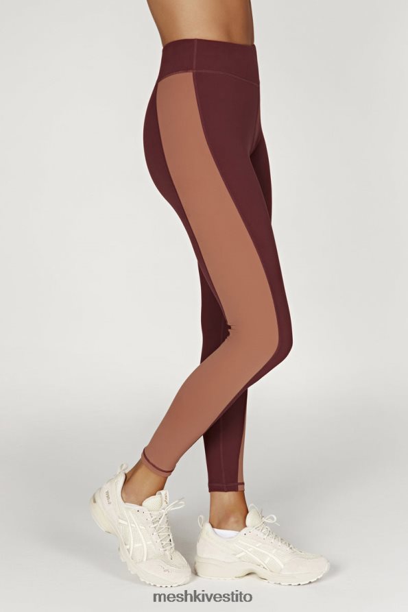 Meshki leggings libby con pannello bicolore vestiario mogano/marrone chiaro 6L048P1475