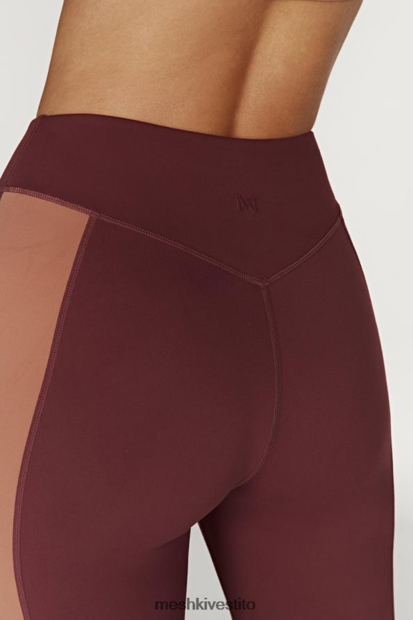 Meshki leggings libby con pannello bicolore vestiario mogano/marrone chiaro 6L048P1475