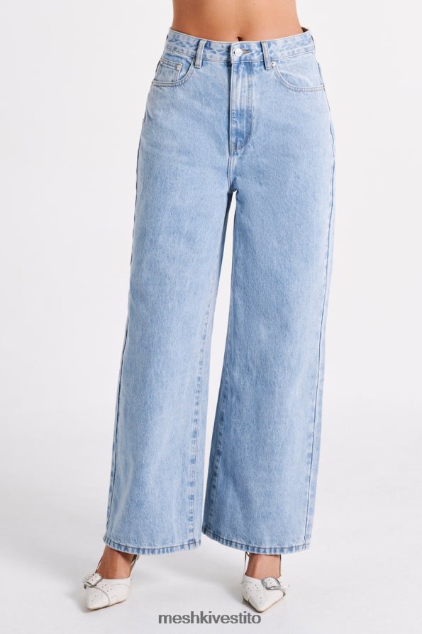 Meshki jeans larghi color corvo vestiario lavaggio blu medio 6L048P1243
